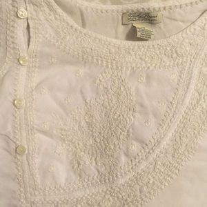 Lucky Brand white embroidered blouse
